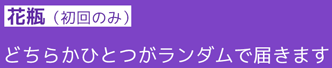 花瓶（初回のみ）